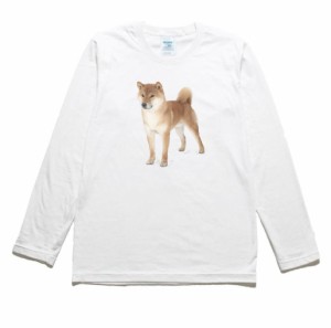 柴犬　動物・生き物　長袖Tシャツ　ロングスリーブ　