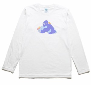 ゴリラ　動物・生き物　長袖Tシャツ　ロングスリーブ