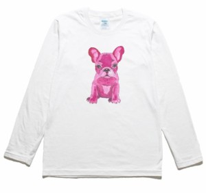 フレンチブルドッグ　動物・生き物　長袖Tシャツ　ロングスリーブ