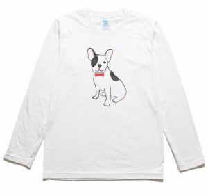 フレンチブルドッグ　動物・生き物　長袖Tシャツ　ロングスリーブ