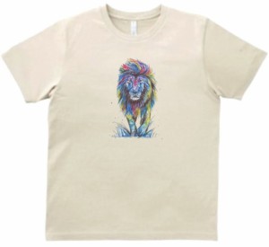 ライオン　動物・生き物　Tシャツ　サンド