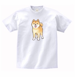 柴犬　動物・生き物　Tシャツ　白