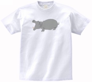 カバ　動物・生き物　Tシャツ　白　　　