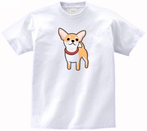 チワワ　動物・生き物　Tシャツ　白