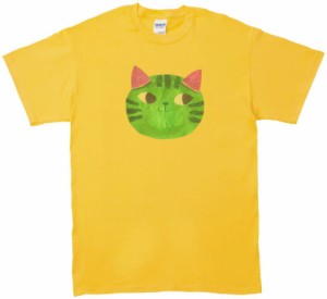 スイカキャット　動物・生き物　Tシャツ　イエロー