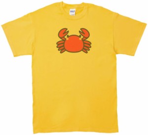 カニ　動物・生き物　Tシャツ　イエロー