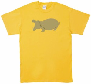 カバ　動物・生き物　Tシャツ　イエロー　　