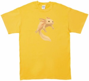 ウーパールーパー　動物・生き物　Tシャツ　イエロー　　　