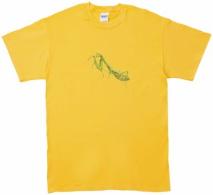 カマキリ　動物・生き物　Tシャツ　イエロー