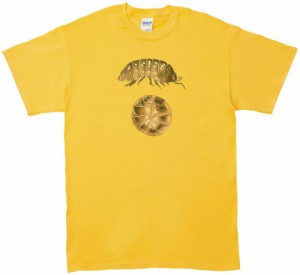 ダンゴムシ　動物・生き物　Tシャツ　イエロー