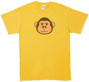 動物・生き物　ゴリラ　Tシャツ　イエロー