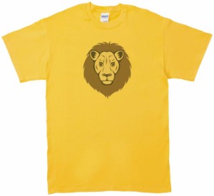 ライオン　動物・生き物　Tシャツ　イエロー