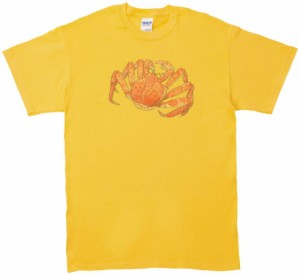 タラバガニ　動物・生き物　Tシャツ　イエロー