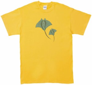 エイ　動物・生き物　Tシャツ　イエロー