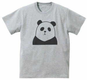 動物　生き物　パンダ　Tシャツ　グレー