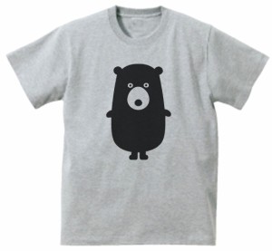 動物　生き物　クマ　くま　Tシャツ　グレー