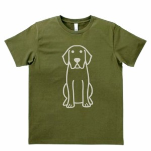 動物　生き物　イヌ　犬　Tシャツ　カーキー