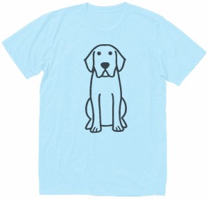 動物　生き物　イヌ　犬　Tシャツ　水色