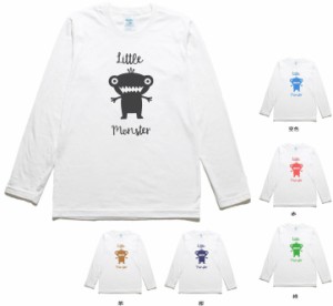 おもしろ　リトルモンスター　長袖　ロングスリーブ　Tシャツ　白色