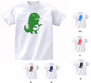 動物　生き物　恐竜　Tシャツ　白色