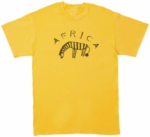 動物　生き物　AFRICA　シマウマ　Tシャツ　イエロー