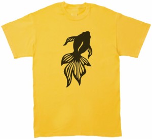 動物　生き物　金魚　Tシャツ　イエロー