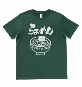 デザインTシャツ　ラーメン　らぁめん　Tシャツ　モスグリーン