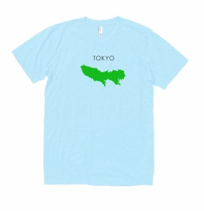 東京都　TOKYO　都道府県　Tシャツ　水色