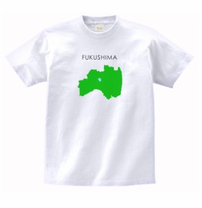 福島県　FUKUSHIMA　都道府県　Tシャツ　白色