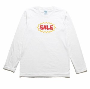 POP　SALE　文字　数字　長袖Tシャツ　ロングスリーブ