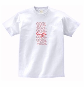 文字　Tシャツ　COOL　白