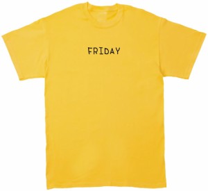 FRIDAY　文字　Tシャツ　イエロー