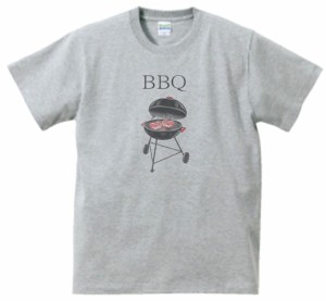 食べ物・飲み物　BBQ　Tシャツ　グレー