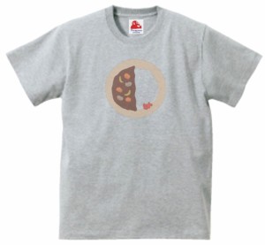 カレーライス　食べ物・飲み物　Tシャツ　グレー