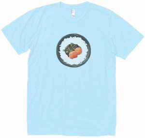 明太子高菜ごはん　食べ物・飲み物・野菜　Tシャツ　水色