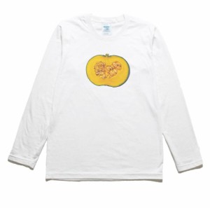 パンプキン　食べ物　飲み物　野菜　長袖Tシャツ　ロングスリーブ