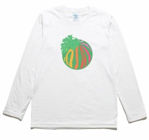 カラフルスイカ　食べ物・飲み物　長袖Tシャツ　ロングスリーブ