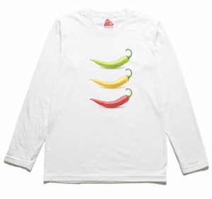 唐辛子　食べ物・飲み物　長袖Tシャツ　ロングスリーブ