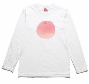 桃　食べ物・飲み物　長袖Tシャツ　ロングスリーブ