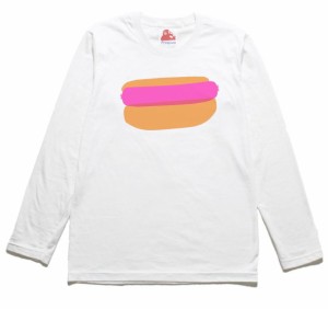 ホットドッグ　食べ物・飲み物　長袖Tシャツ　ロングスリーブ