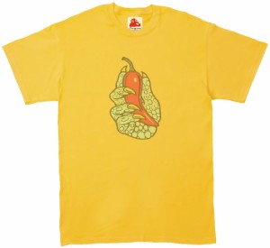 唐辛子　食べ物・飲み物　Tシャツ　イエロー