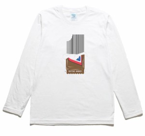 お菓子　バーコード　デザイン・アート　長袖Tシャツ　ロングスリーブ