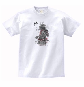 デザイン　Tシャツ　侍　白