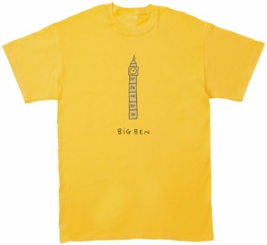 ビッグベン　デザイン・アート　Tシャツ　イエロー