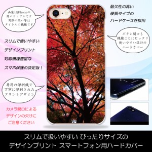 Rakuten BIG s 紅葉シルエット 秋 もみじ オータム ハードケースプリント スマホカバー 保護 スリム 楽天 ビッグエス