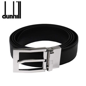 ダンヒル DUNHILL メンズベルトリバーシブルタイプ 型押しブラック/マットブラック 21R4T58CR001 ギフト プレゼント 贈答品 父の日ギフト