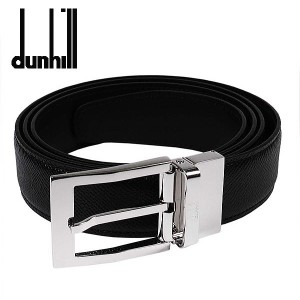 ダンヒル DUNHILL メンズベルトリバーシブルタイプ 型押しブラック/マットブラック 21R4T59CA001 ギフト プレゼント 贈答品 父の日ギフト