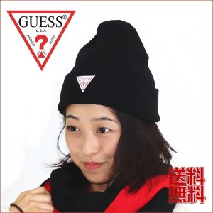 ゲス ニット帽 GUESS ブラック ワンポイントマーク AI4A-8858DS ギフト プレゼント クリスマス