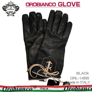 オロビアンコ レディス手袋 ブラック イタリー製 グローブ NAPPA 洋革 ORL-1456 ギフト プレゼント 誕生日 クリスマス