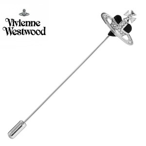 Vivienne Westwood ヴィヴィアン・ウエストウッド ピンズ ラペルピン シルバーブラック DIAMANTE HEART 65040034-02p419 ギフト プレゼン